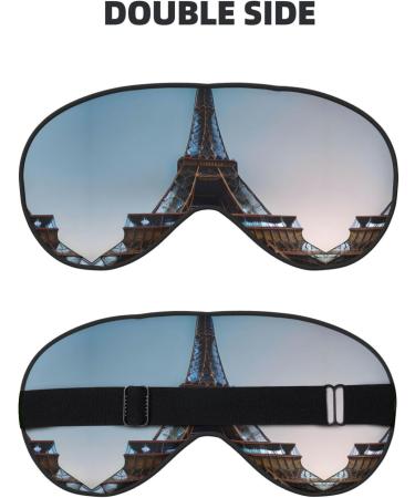 Paris Eiffel Tower Print Double Sided Eye Mask Soft and Light Blocking for Improving Sleep Quality - Buy Online on GoSupps.com