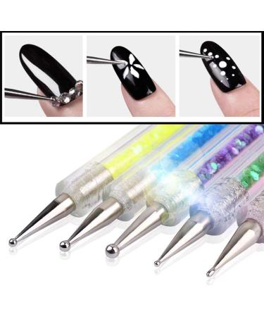 Gracelaza 5pcs Nail Art Brush Set - Precision Paint Pens for UV Gel & Acrylic - Ideal for Nail Designs - Buy Online on GoSupps.com