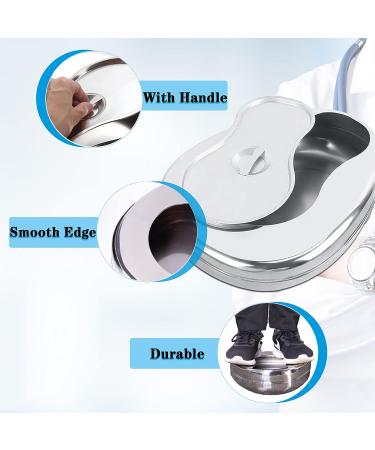 Stainless Steel Bed Pan Set for Elderly - Includes 45 Disposable Liners and Absorbent Pads - Ideal for Women and Men, Bedridden Patients at Home or Hospital - Buy Online on GoSupps.com