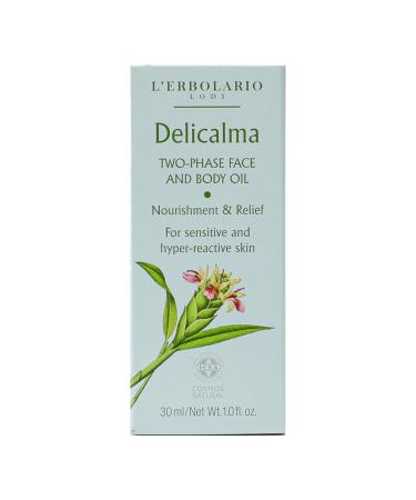 L'Erbolario Delicalma Two-Phase Face & Body Oil | Ginger Extract & Organic Nourishment for Sensitive Skin - 1 Oz - Buy Online on GoSupps.com