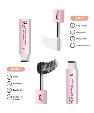 Waterproof False Eyelash Glue - Lash Glue Waterproof 5g Waterproof Double End Lashes Glue Strong Hold and Long Lasting Lash Glue for DIY Eyelash Extensions at Home Welts - Buy Online on GoSupps.com