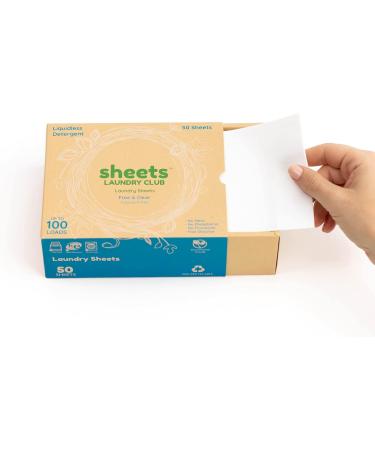Sheets Laundry Club Free & Clear Laundry Detergent Sheets - Eco-Friendly Lightweight & Effective | Shop Internationally - Buy Online on GoSupps.com