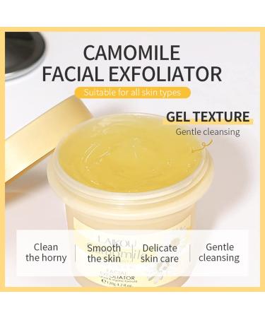 Camomile Face Exfoliator Gel Scrub Gentle Body & Facial Peeling for Deep Pore Cleansing | Smooth & Tender Skin - Buy Online on GoSupps.com