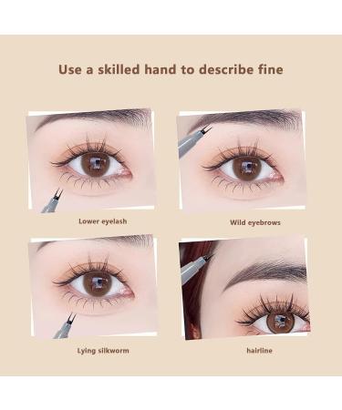 Double Tip Eyelash Pencil | Smudge Proof Waterproof Lower Lash Liner - Quick-Drying Sweatproof Long Wear Eyeliner for Brown and Black Colors Cle-ca - Buy Online on GoSupps.com