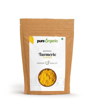 QURA Turmeric Powder Organic Pure Hand Pounded Haldi Powder Gluten Free Indian Spice High Curcumin Content (350 Gm