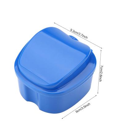 Prosthesis Cleaning Box | Orthodontic Storage & Soaking Cup with Sieve | Blue Mouth Guard Container - Buy Online on GoSupps.com