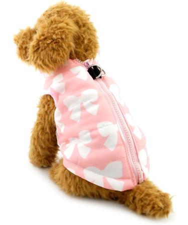Smalllee Lucky Store Waterproof Dog Jacket - Cozy Winter Coat for Small Dogs & Cats (Chihuahua Shih Tzu) - Pink Loop Design - Buy Online on GoSupps.com