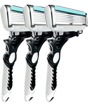 3-Piece Men's Classic Safety Razor Set - 6 Layers Stainless Steel Blades for a Smooth Shave - Buy Online on GoSupps.com