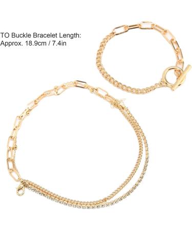 Bracelet Wear Resistant Compact Firm Sturdy Jewelry Gift Layered Bracelet for Valentine's Day for Dating for Wedding Party - Buy Online on GoSupps.com