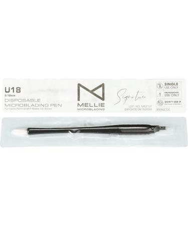 Buy M PACK of 10 Mellie's Signature Microblading Disposable Pen - Sterile U Shape .18mm with Sharp Blade & Non-Slip Grip - Perfect for Microblading Needles - International Shipping Available - Buy Online on GoSupps.com
