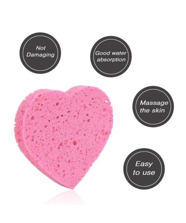 Shop Pink Heart Design Facial Sponges - Soft Exfoliating Makeup Remover & Blender Tool for Flawless Skin | International Shipping Available - Buy Online on GoSupps.com