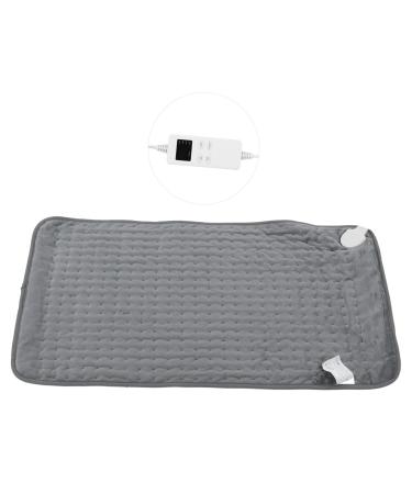 Pssopp Heating Pad Fast Heating Heating Pad Comfortable and Soft 6 Heat Settings LED Light for the Back (Gray)