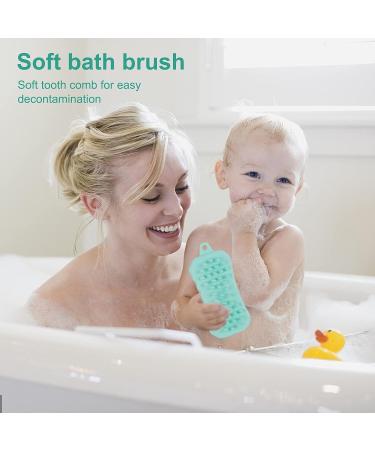 Soft Silicone Body Scrubber Shower Brush - Double-Sided Massage Bath Brush for All Skin Types - Buy Online on GoSupps.com