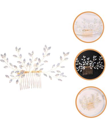 Angoily Sweet Rhinestone Hair Accessories Bridal Hair Prom Hair Accessories Prom Headpiece Headwear for Women Beads Tiara Bridal Headpieces for Wedding Crystal Dress Bride Comb - Buy Online on GoSupps.com