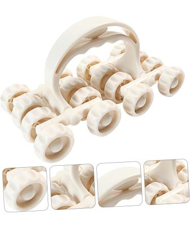 FOMIYES 2 STK Mon Drover Massage Roller - Eco-Friendly Hand Massager for Holz Therapy & Maderoterapia - 18.5x9.5cm White Balls - Buy Online on GoSupps.com