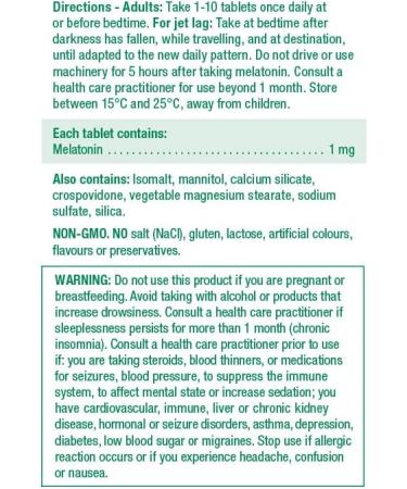 Jamieson Melatonin 1 mg - Unflavoured Fast Dissolving Tablets 60 Count (Pack of 1) - Buy Online on GoSupps.com