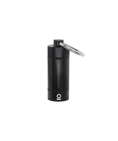 ONGROK Premium Mini Storage Tube, Keychain, Pocket-Sized, Airtight, Aluminum Metal Holder and Case (Black)