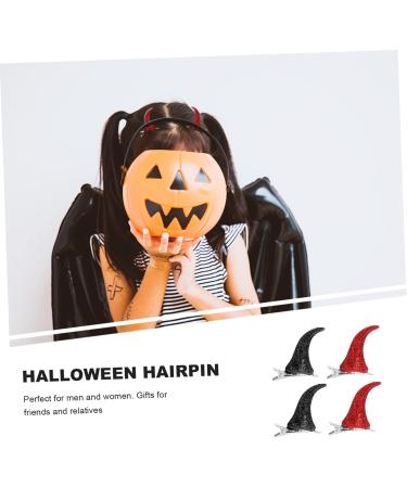 minkissy 1 Set 2 Pairs Horn Hairpin Baby Girl Accessories Devil Hair Clips Glitter Halloween Hair Clips Halloween Bag Xmas Hair Clips Horror Hair Clips Props Plastic Universal Men and Women - Buy Online on GoSupps.com