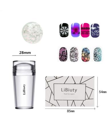 LiBiuty 15pcs Nail Stamping Plates + 1 Stamper + 1 Scraper Set | Lace Flower Animal Pattern Nail Art Stamp Stamping Template Image Plate | Nails Tool Kit - Buy Online on GoSupps.com