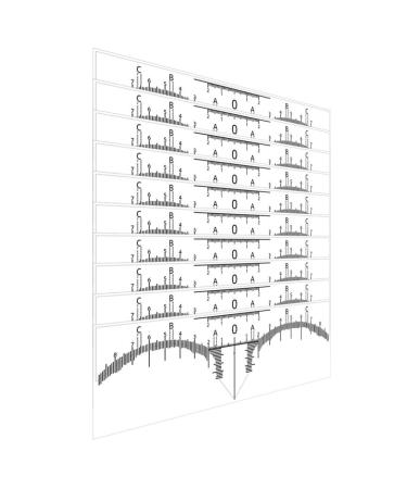 Healvian 10pcs Tools Drawing Eyebrow Ruler Measuring Eyebrow Ruler Positioning Ruler Sticker Tearable