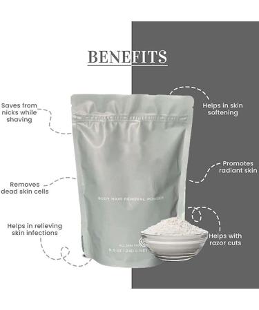 ccuzs Hair remover powder wax shaving powder sensitive skin formula gentle longlasting smooth result for bikini area face legs chest underarms men and women 240 g - Buy Online on GoSupps.com