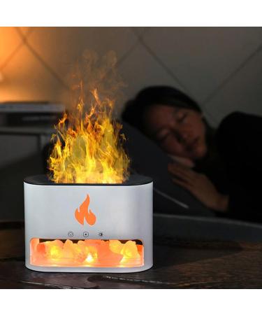 Aroma Diffuser Humidifier 250ml - Noiseless Flame Effect Essential Oil Diffuser with Auto-Off for Home Office & Yoga - 7-Flame Colors & 4 Position Options - Buy Online on GoSupps.com