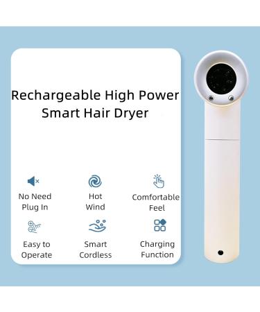 Cordless Hair Dryer Portable Rechargeable Hair Dryer with Concentrator Small Travel Hair Dryer Gift for Women - Buy Online on GoSupps.com