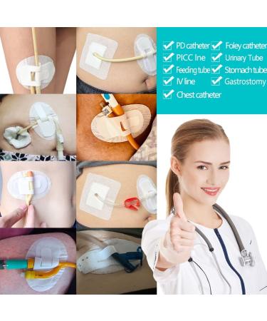 Catheter Stabilization Device - Pack of 5 | PD Dialysis Patch for Feeding Tube & Drain | G-Tube J-Tube Peritoneal Dialysis Accessories | Adhesive Bandages Included - Buy Online on GoSupps.com