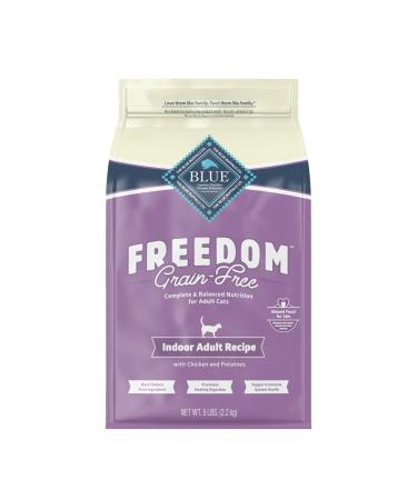 Blue Buffalo Freedom Grain Free Natural Indoor Adult Dry Cat Food Chicken 5 Pound (Pack of 1)