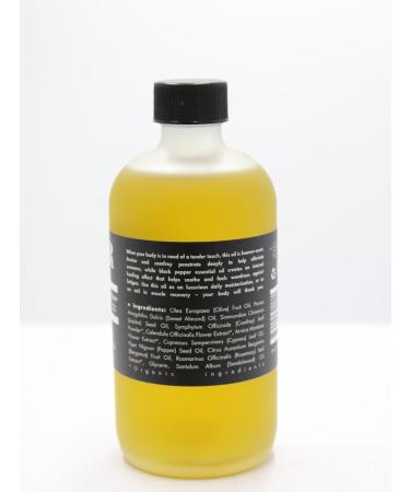 Black Pepper Heating Massage Oil 8 Oz - Soothing Pain Relief & Relaxation | Buy Internationally - Buy Online on GoSupps.com