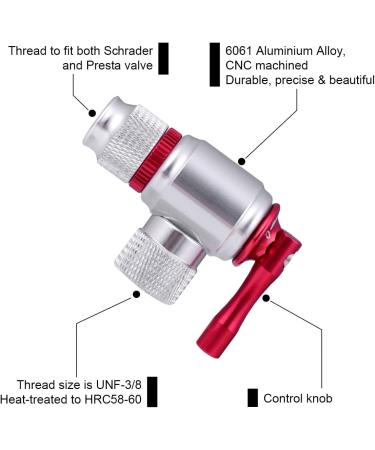 CO2 Bike Tire Inflator with Sleeve | Presta and Schrader Valve Compatible Pump for Road & Mountain Bikes - Buy Online on GoSupps.com