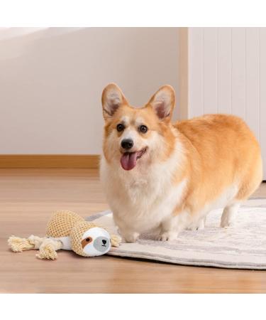 Nobleza Plush Dog Toys - Squeaky & Crinkly Sloth Toy for Puppies & Dogs | Perfect for Small Medium & Large Breeds - Buy Online on GoSupps.com