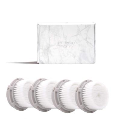 Facial Cleansing Brush Heads with Luxe Cashmere Face Brush Head | Super Soft, Suitable for Sensitive, Delicate and Dry Skin, 4pack 4 Luxe Cashmere