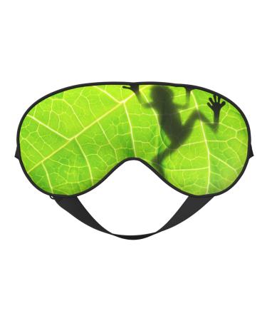Frog Shadow Blackout Eye Mask Double-Sided Soft Sleeping Eye Mask with Elastic Adjustable Straps