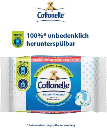 Cottonelle Wet Toilet Paper - Clean Nourishing Micellar Water & Cotton Fragrance - Maxi Pack 6x84 | International Shipping Available - Buy Online on GoSupps.com