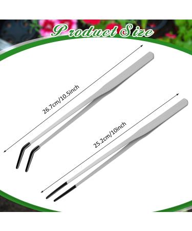 Ziliny 2 Pcs Reptile Feeding Tongs Stainless Steel Long Handle Tweezers Straight and Bent Rubber Tipped Tweezers with 2 Pcs Reptile Food Dish Bowl Terrarium Feeder Tools for Gecko Snake (10'' 10.5'') - Buy Online on GoSupps.com