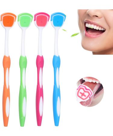 Buy Ultra Soft Tongue Scraper & Cleaner Brush for Adults & Kids | Best Oral Care Tool for Home & Travel - International Shipping Available - Buy Online on GoSupps.com