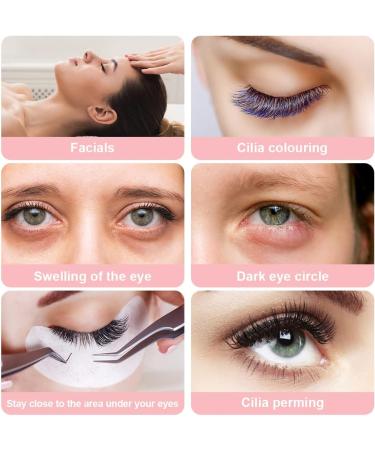 50 Pairs URAQT Eye Gel Pads: Lint Free Eyelash Extension Patches with 10 Brushes - Premium Pink Eyelash Pads for Pro Salon and Individual Use - Buy Online on GoSupps.com