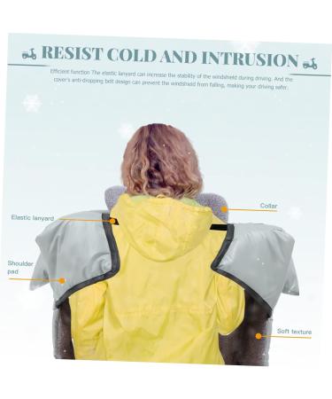 Clispeed Electric Bicycle Windshield Cover - Gray Duvet & Quilted Design for Motorized E-Bikes | Durable Oxford Fabric Parent-Child Ride - Buy Online on GoSupps.com