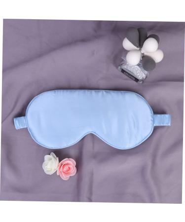 FRCOLOR Blue Silk Blindfold & Sleep Mask - Adjustable Soft Eye Cover for Travel & Sleeping - Comfortable Eye Patches for Restful Sleep - Buy Online on GoSupps.com
