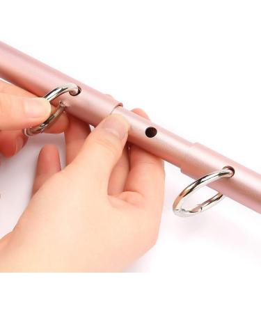 TMEOIIPY Restore Pilates Spreader Bar | Adjustable Strap + Exercise Guide | Yoga Fitness Gear | Home Pilates Bar (Rose+4DCBlack) - Buy Online on GoSupps.com