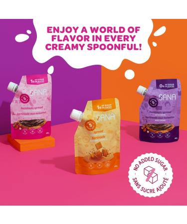 Sana Hazelnut Spread with Milk & Cocoa Low Sugar (1gr) No Added Sugar | 3 Pack x 200g | Chocolate Spread Keto-Friendly Gluten-Free Palm Oil Free Hazelnut Milk Cocoa 3x200g - Buy Online on GoSupps.com