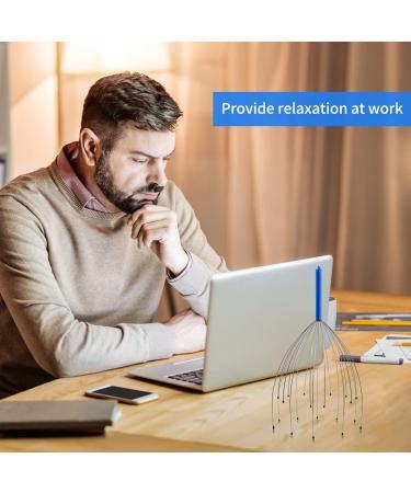 2 Pack Scalp Massager - Handheld Head Scratcher for Deep Relaxation and Hair Growth - Purple and Blue - Buy Online on GoSupps.com