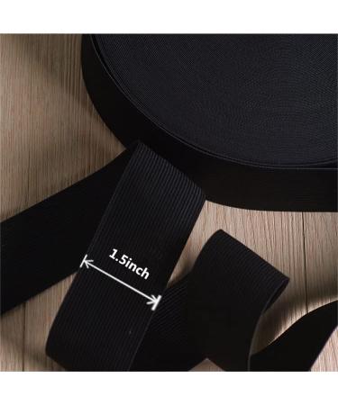 2 Pack 10 Yard 1.5 Inch Sewing Elastic Band - Heavy Stretch Braided Elastic for Pants, Waistband, Wigs, Skirts - Black & White - High Elasticity for DIY Projects - Buy Online on GoSupps.com