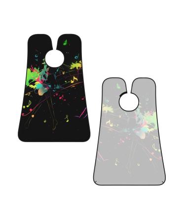 Musical Notes Print Beard Bib Apron | Non-Stick Hair Catcher for Men | Perfect Shaving Gifts | One Size Black - Buy Online on GoSupps.com