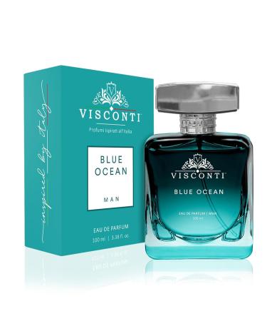 Viscon'ti Blue Ocean Perfume For Men Eau De Parfum Aquatic Fragrance with Citrus Fruity Musk & Cedarwood Long Lasting Scent and Anti-Stain Luxury Perfumes Outing & Sports 100 ml. - Buy Online on GoSupps.com