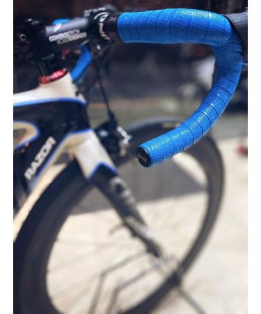 XTRM Tacky Handlebar Tape 3.0mm - Foam Infused Triple Layer PU Wraps for Road and Mountain Biking - Blue | Made in Taiwan - Buy Online on GoSupps.com