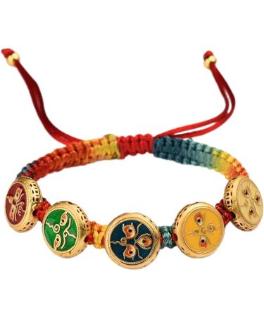 OralGos Handwoven Bracelet - Colorful Five Route Wealth Bracelet for Prosperity & Luck | Ethnic Hand Chain Jewelry International Shipping - Buy Online on GoSupps.com