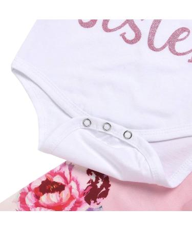 ChYoung Baby Girl Little Sister Romper Set - 3 Piece Outfit (12-18 Months) Pink - Buy Online on GoSupps.com