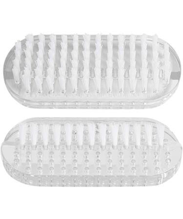 Two-sided Toes and Nails Cleaning Scrubbing Brushes - White | Manicure Pedicure Nail Tools - Buy Online on GoSupps.com